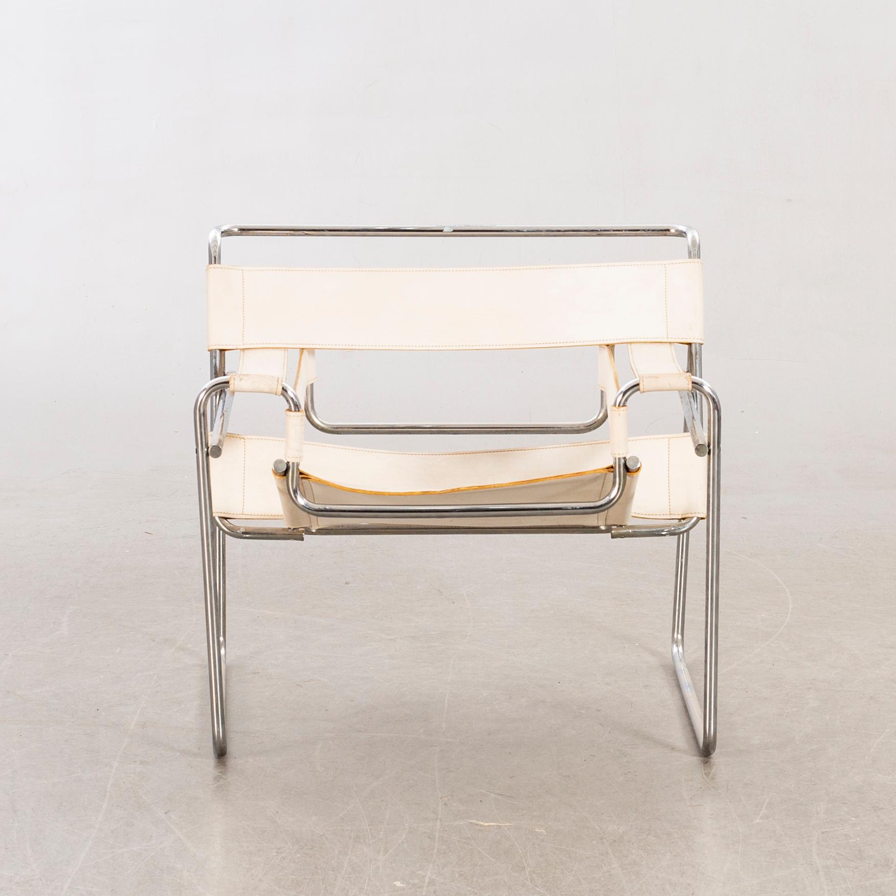 MARCEL BREUER, fåtölj "Wassily" Gavina, 1900-talets senare del.