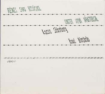 RENÉ BÈRTHOLO m.fl, seriegrafier. 2 kassetter.