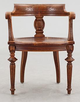 SKRIVBORDSSTOL, nyrenässans, 18/1900-tal.