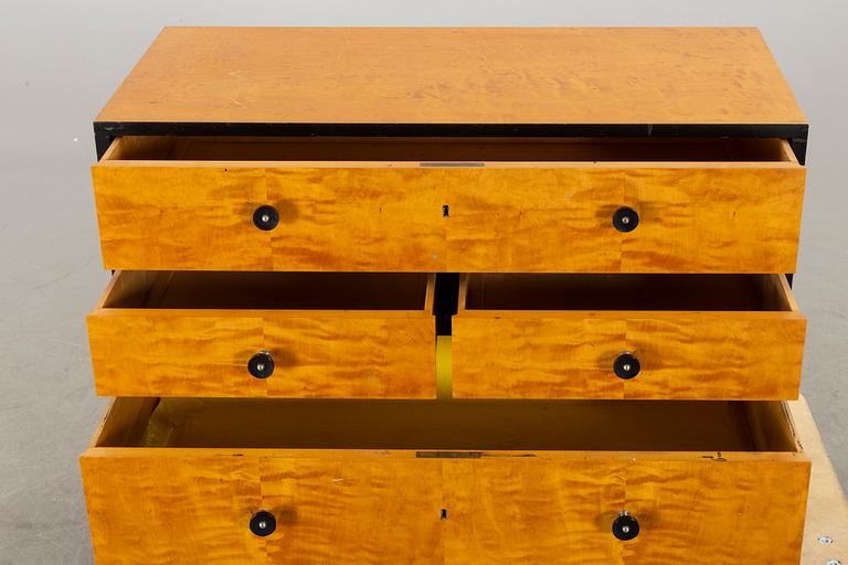 A birch chest of drawers, 1940's.