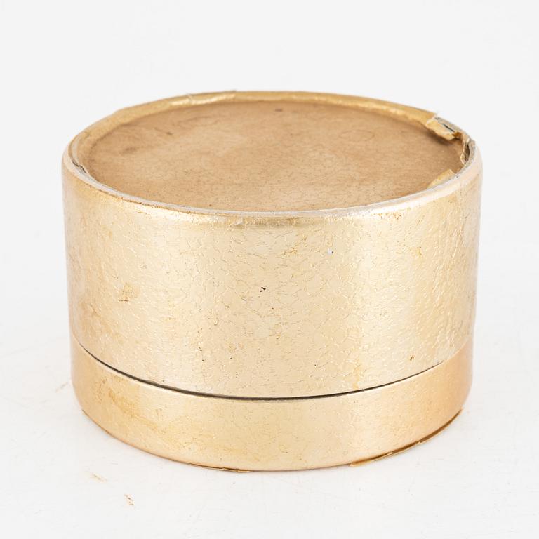 Piero Fornasetti, glasunderlägg, 8 st, "Adamo ed Eva",flintgods, Milano, Italien, 1965.