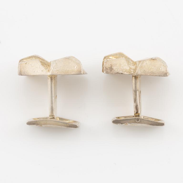Björn Weckström, manschettknappar, silver. Lapponia 1972.