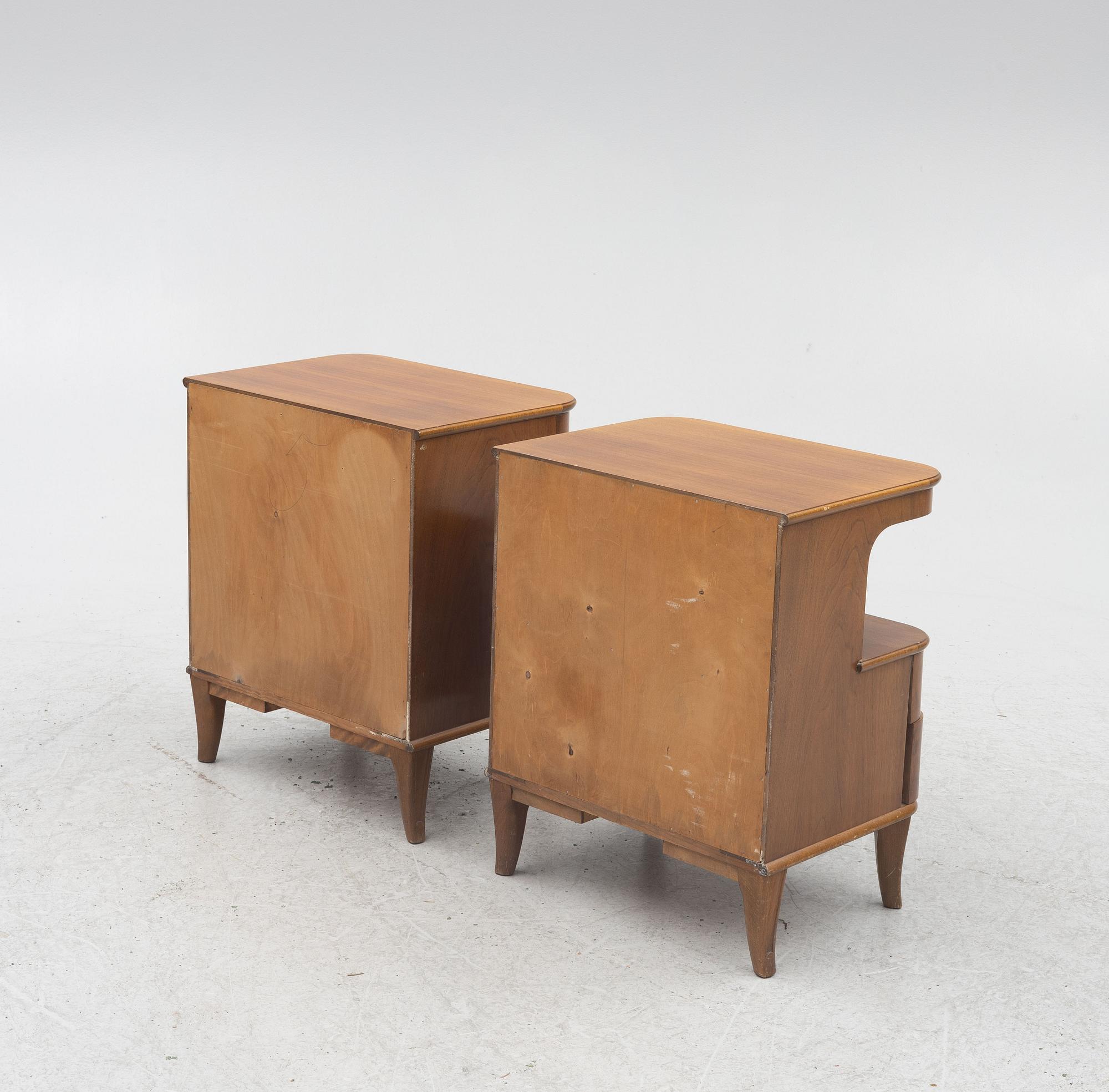 Sängbord ett par, 1940-tal.