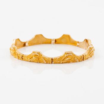 Björn Weckström, a bracelet, "Golden bridge", 14K gold, Lapponia 1971.