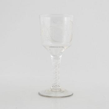 An Anglo-Irish 18th century wine glass.