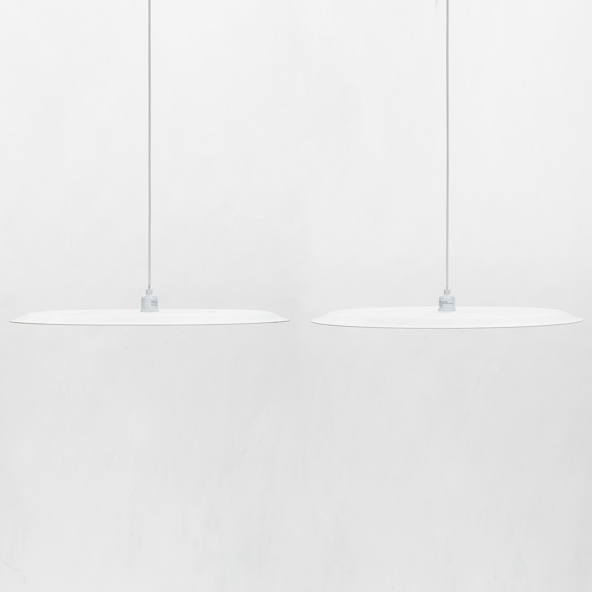A pair of 'Alma' pendant lamps by Tham & Videgård for Wästberg.