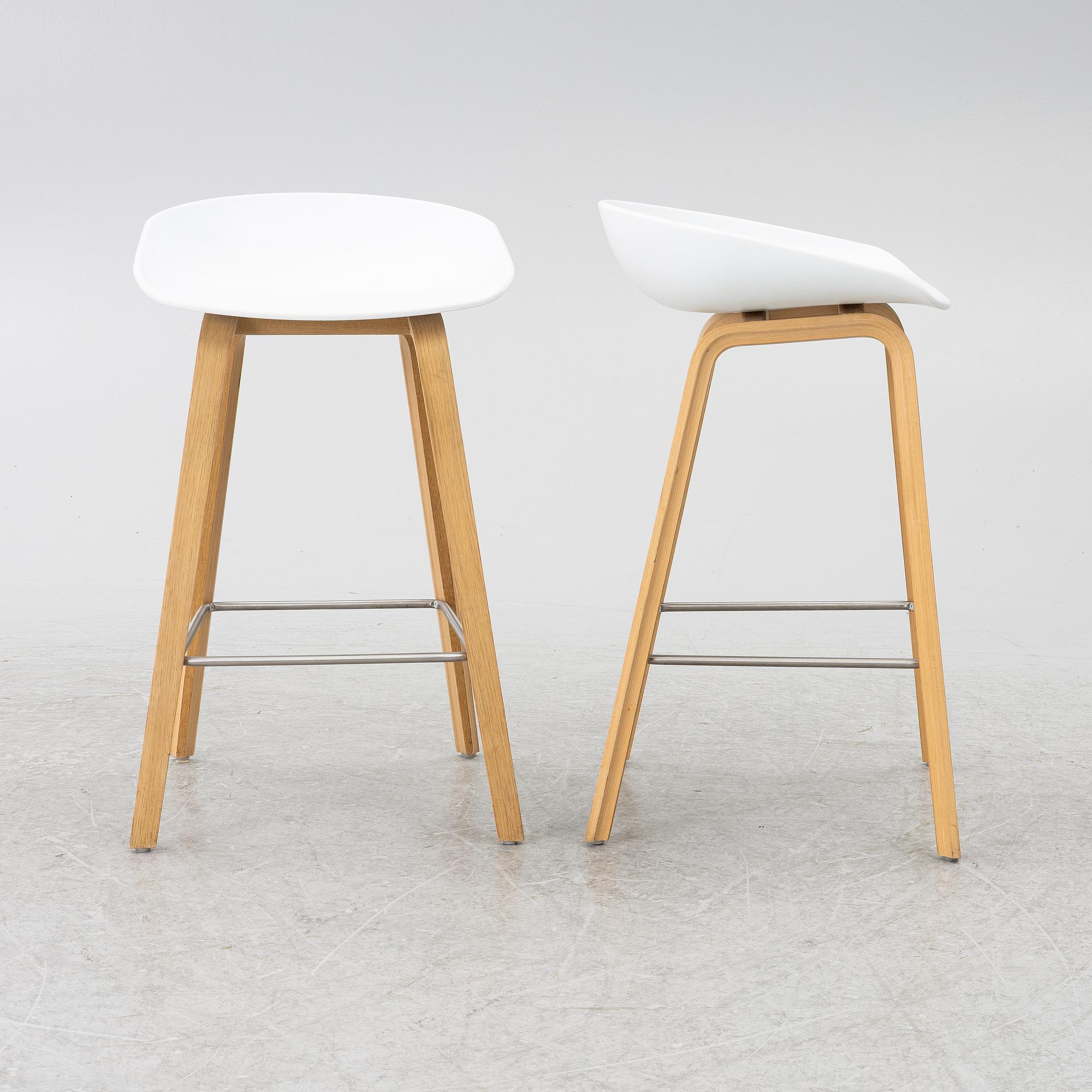 Hee Welling, four bar stools, 'AAS 32', HAY, Denmark.