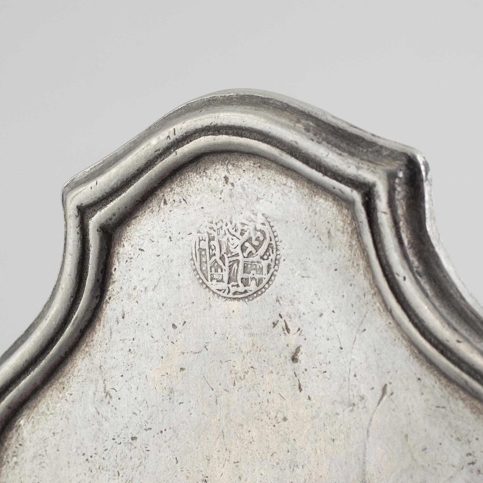 A pair of pewter wall sconces, 1920's/30's.
