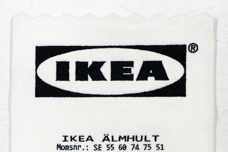 Virgil Abloh, rug "Receipt", IKEA x Virgil Abloh, "MARKERAD" collection, approx. 197 x 90 cm.