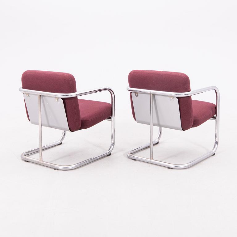 Börge Lindau & Bo Lindenkrantz, a pair of "S70-4" armchairs, Lammhults 1968.