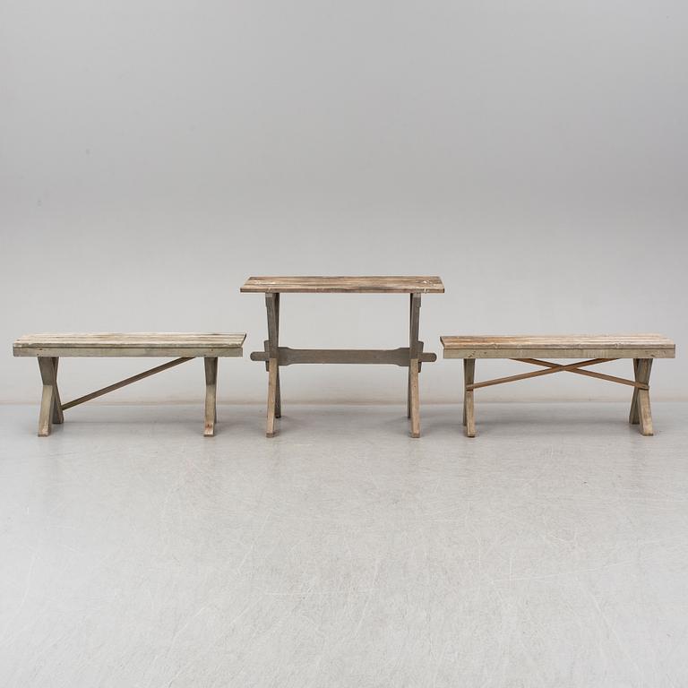 TRÄDGÅRDSGRUPP, 3 delar, 1900-talets första hälft.