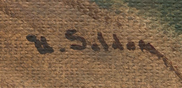 UUNO SOLDAN, öljy kankaalle, signeerattu.