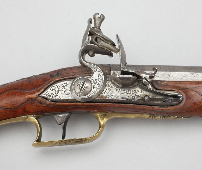 FLINTLÅSPISTOL, 1700-tal.