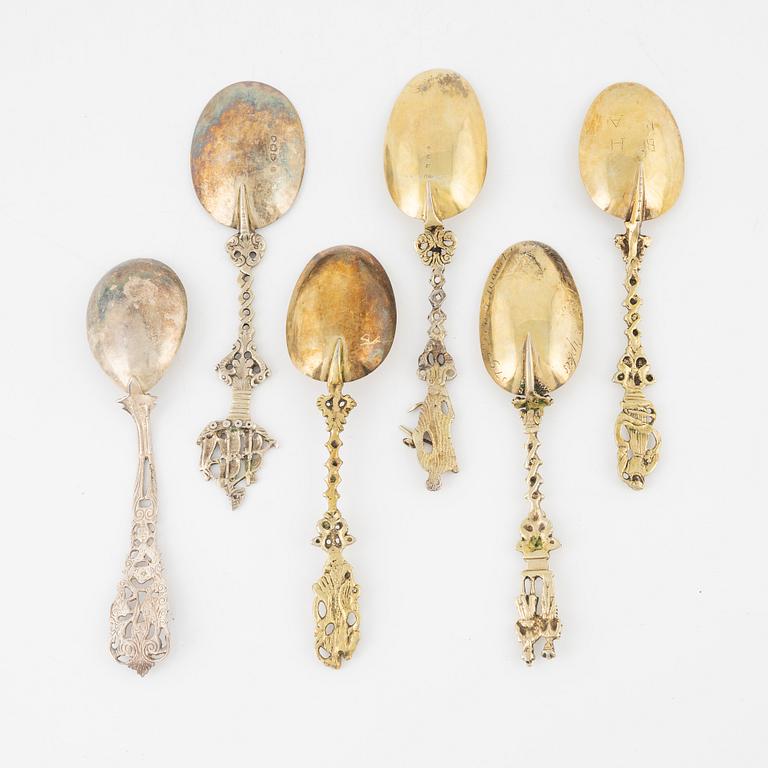 Six Silver Spoons.