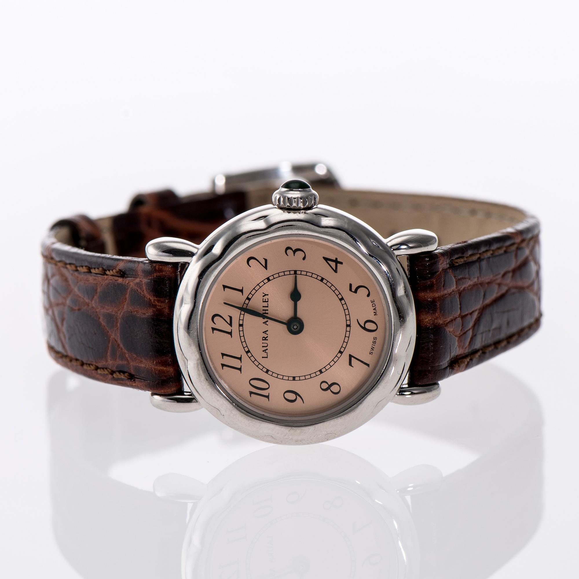 ARMBANDSUR, dam, stål, Laura Ashley. 1900-talets slut.