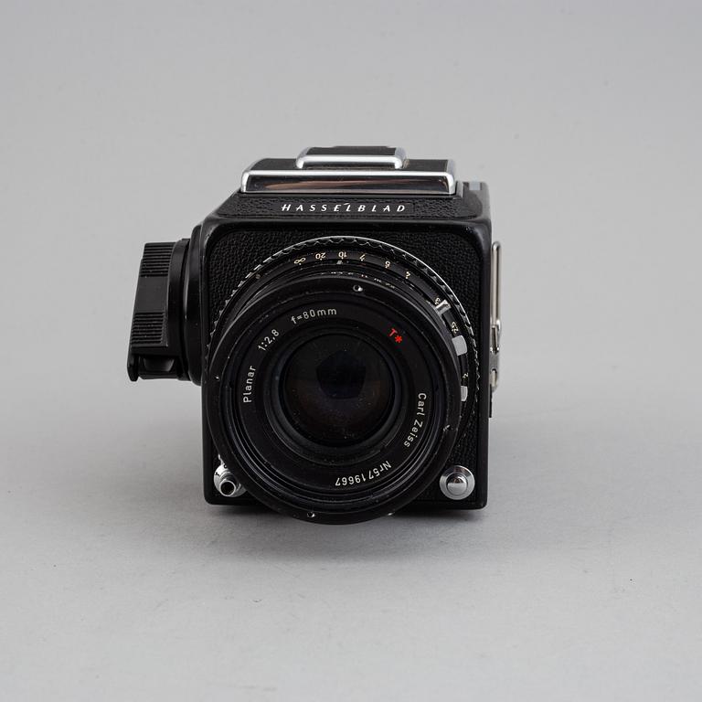 A Hasselblad 500 C/M camera.