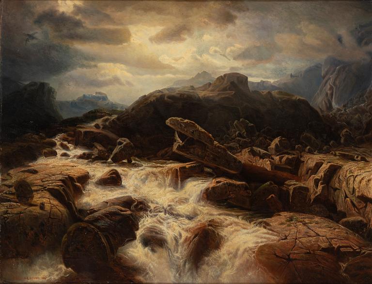 Marcus Larsson, attributed to, oil on canvas, signed and dated 1861.