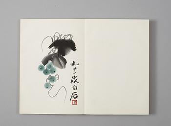 Book with 22 woodcuts in colours, "Qi Baishi hua ji, published Rong Bao Zhai xin ji, Beijing 1952. 32 x 22 cm.