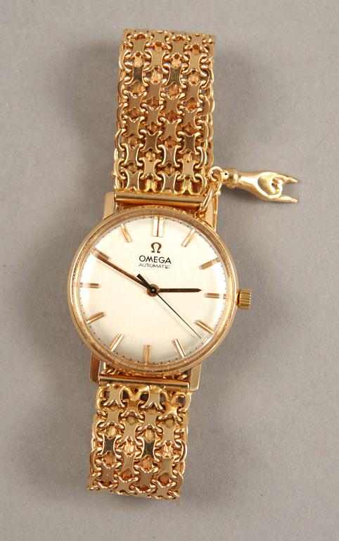 HERRARMBANDSUR, 18 K guld, Omega Automatic, 1960-tal.