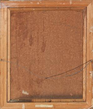 OKÄND KONSTNÄR, olja på duk fästad på pannå, sent 1800-tal.