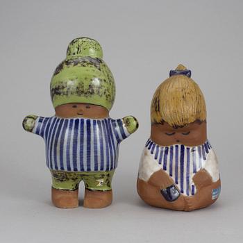 Lisa Larsson, 2 pieces, figurines, pottery, from the series "Larson kids.".