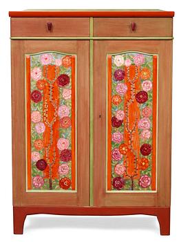 802. A Carl Malmsten cabinet "Husmorslyan" with painted decoration.