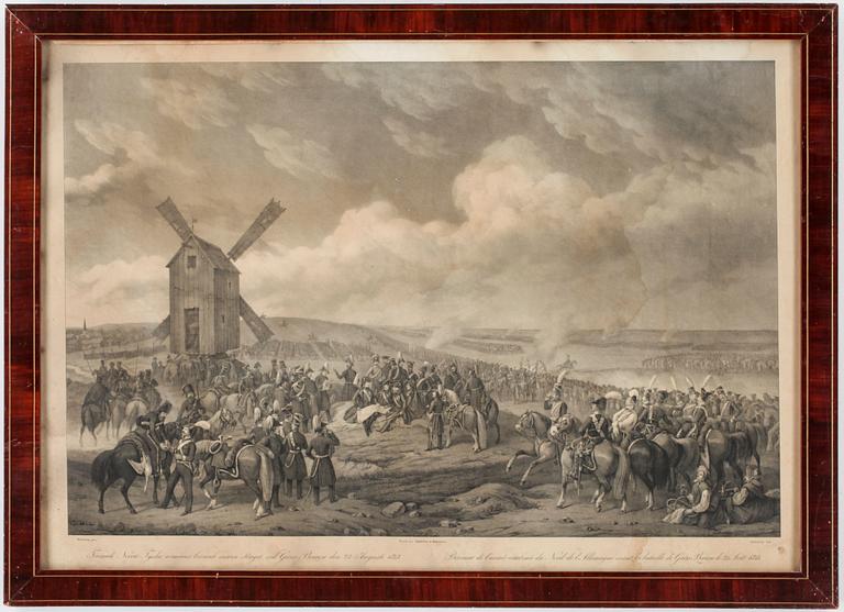 LITOGRAFIER, 2 st, efter Carl Andreas Dahlström och Alexander Clemens Wetterling, omkring 1800-talets mitt.