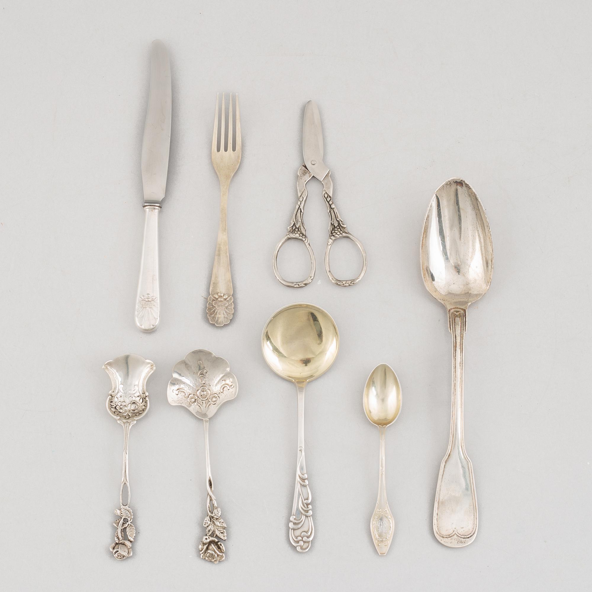 Cutlery, 29 pcs, silver, including Axel Bergman, Stockholm 1912.