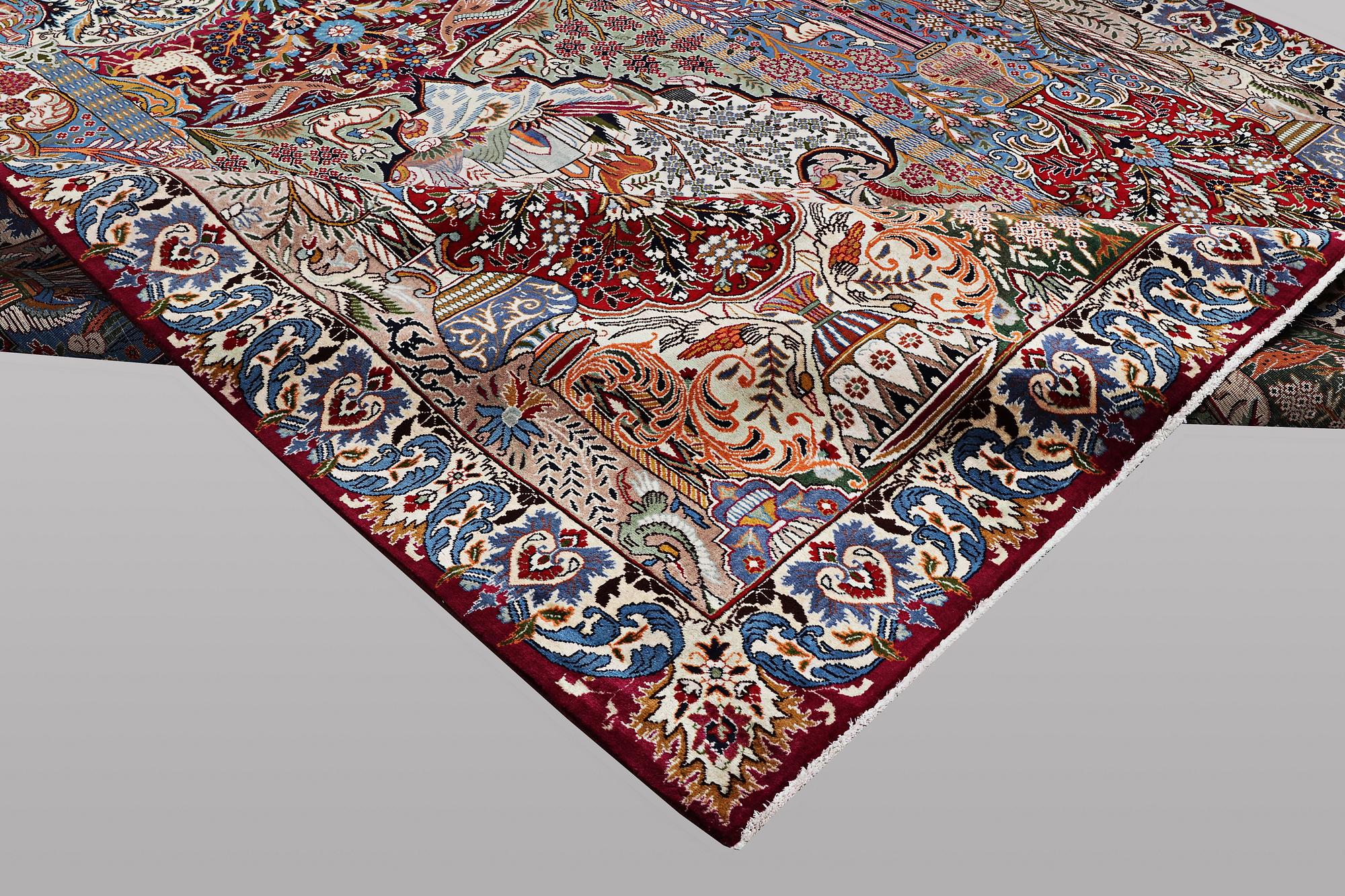 A carpet, Kashmar, ca 383 x 292 cm.