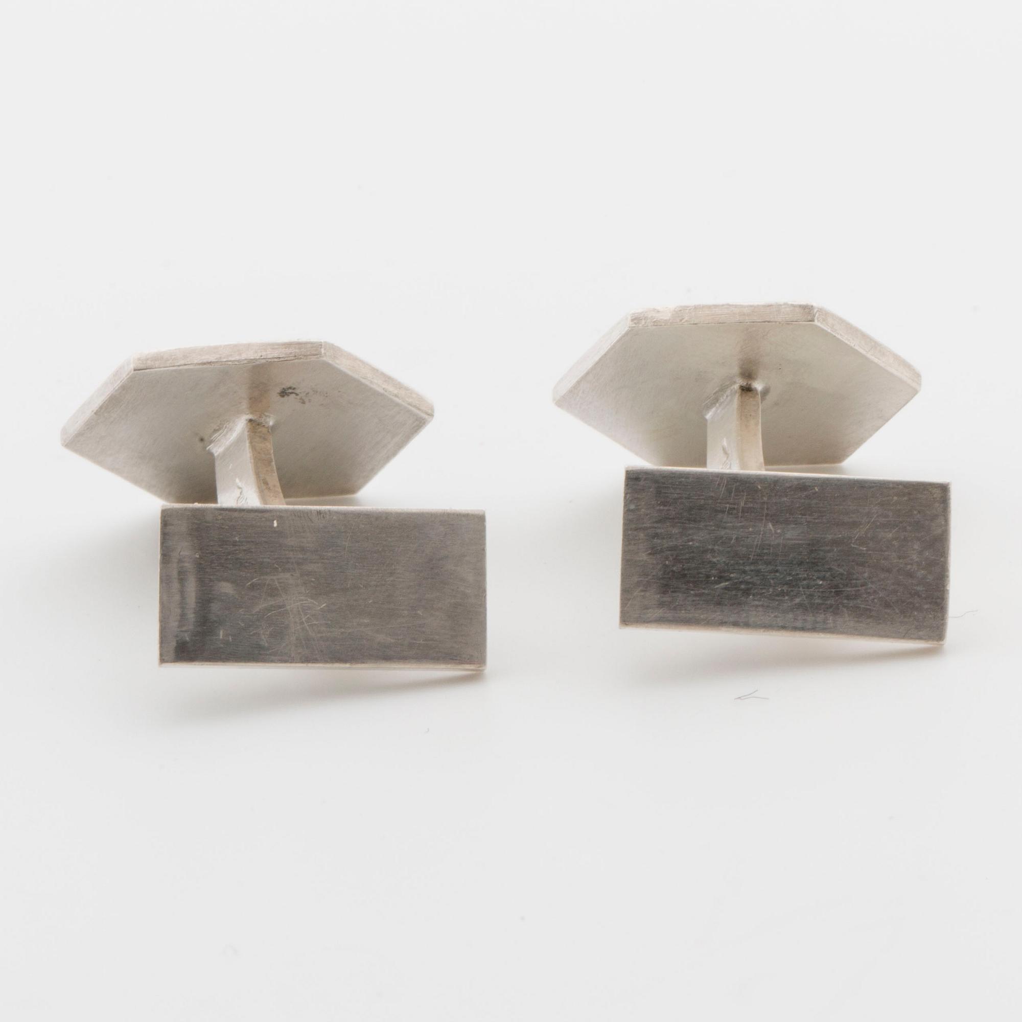 WIWEN NILSSON, manschettknappar ett par sterling Lund 1970.