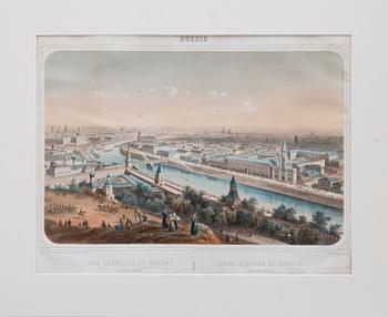 A SET OF FOUR LITHOGRAPHS OF MOSCOW.