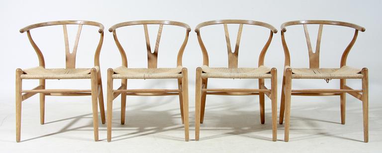 KARMSTOLAR, 4 st. "Y-stolen", Hans J. Wegner. Carl Hansen och Son.