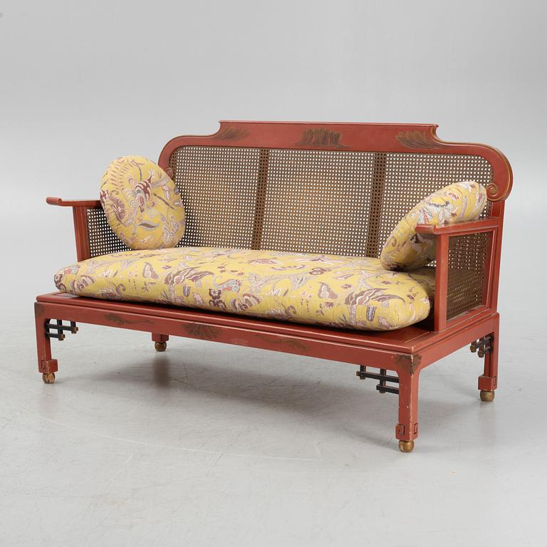 A Swedish Grace sofa, armchair and coffee table, Herbert Anderssons Möbelverkstäder, 1920's.