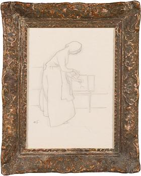 Helene Schjerfbeck, At the Hearth.