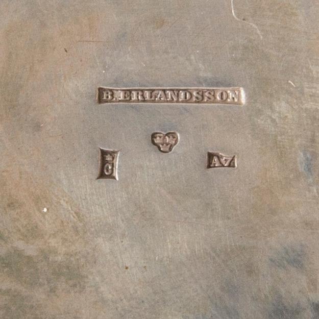 KAFFESERVIS, 3 delar, silver, B Erlandsson, Kristianstad, 1903, vikt ca 1200 gram.