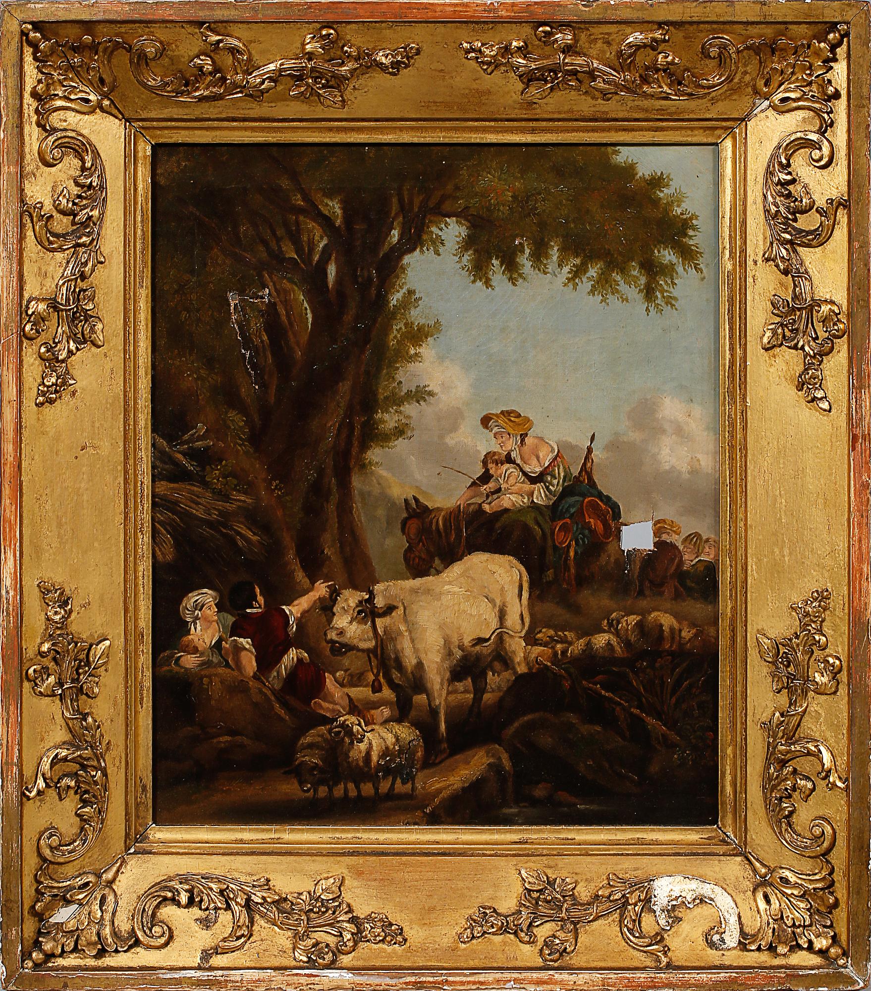 OKÄND KONSTNÄR, olja på duk, 1800-tal.