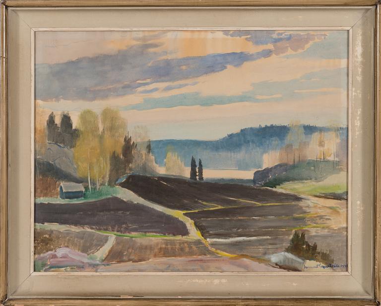 Lennart Segerstråle, water colour, signed and dated-45.