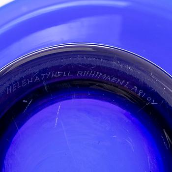 Helena Tynell, konstglas,  signerad Helena Tynell Riihimäen Lasi Oy.