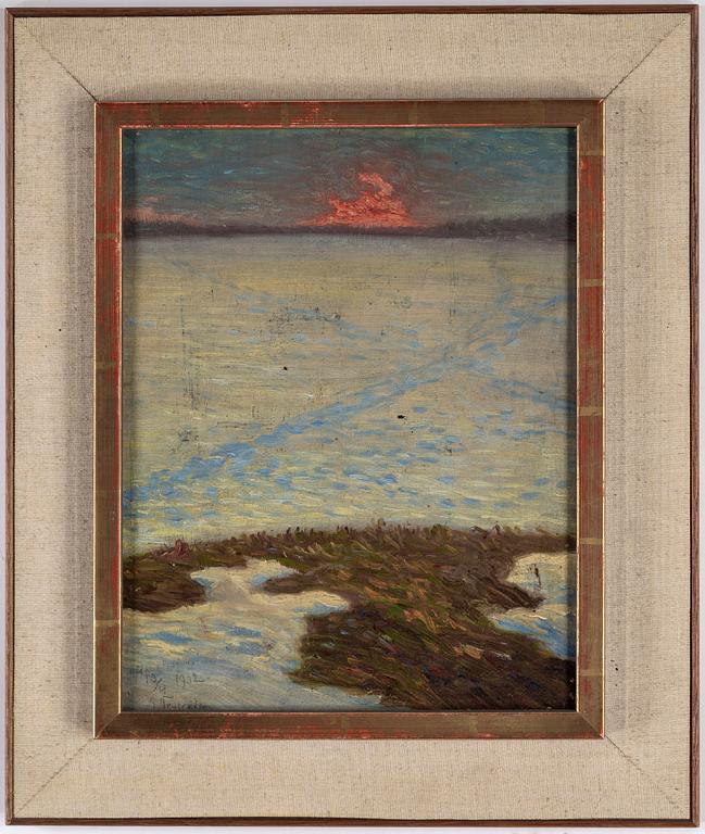 ERIK TRYGGELIN, oil on canvas laid down on masonite, signed E. Tryggelin and dated 10/4 1902.