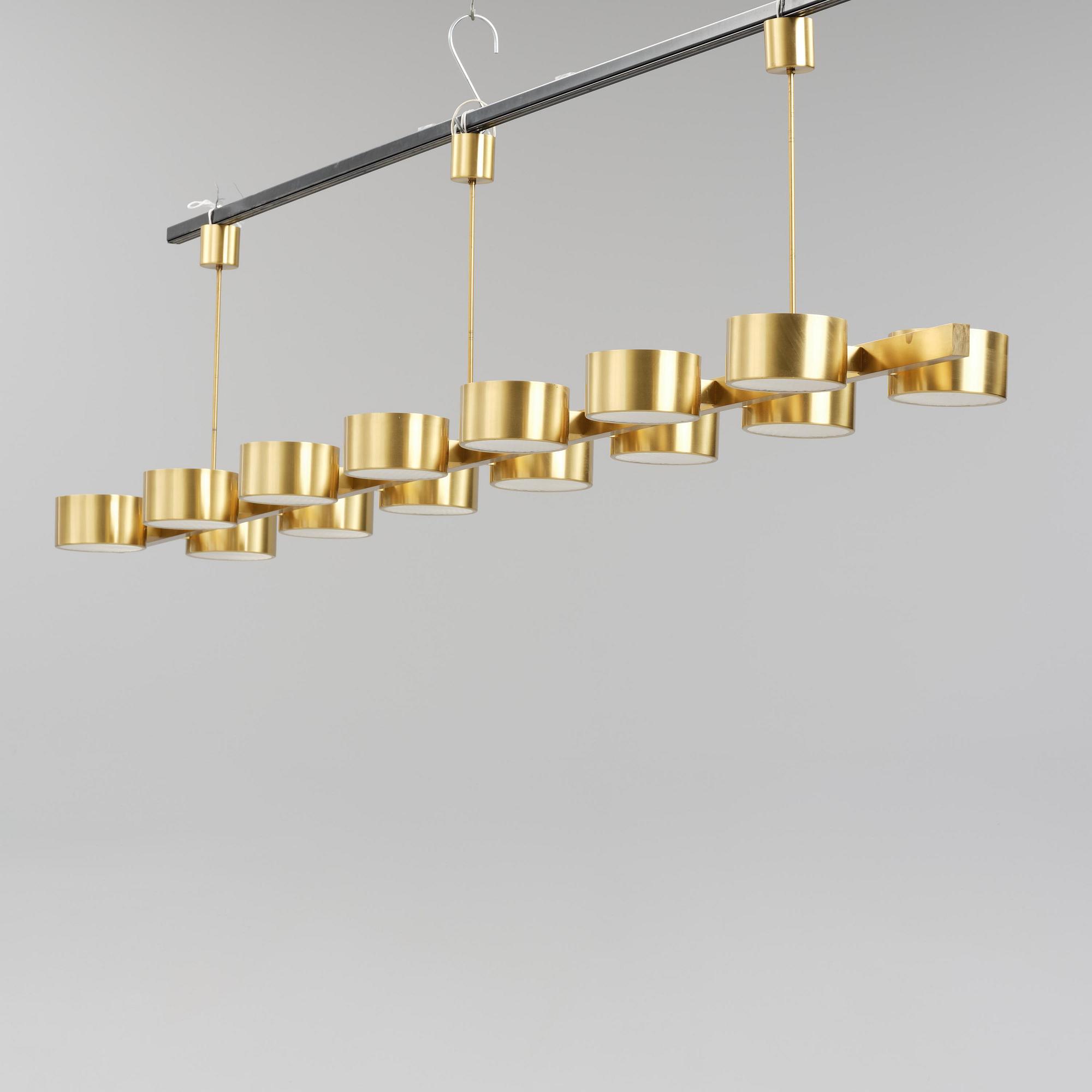 Hans-Agne Jakobsson, a monumental ceiling lamp model T 261/14, Hans-Agne Jakobsson AB, Markaryd, 1950s-60s.