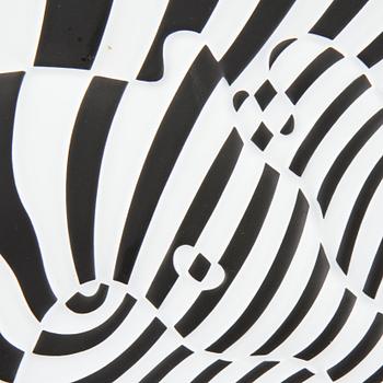 VICTOR VASARELY, a porcelian dish for Rosenthal, signd and numbered 916/3000.