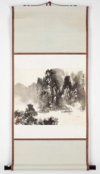 RULLMÅLNING, troligen Japan, 1900-tal.