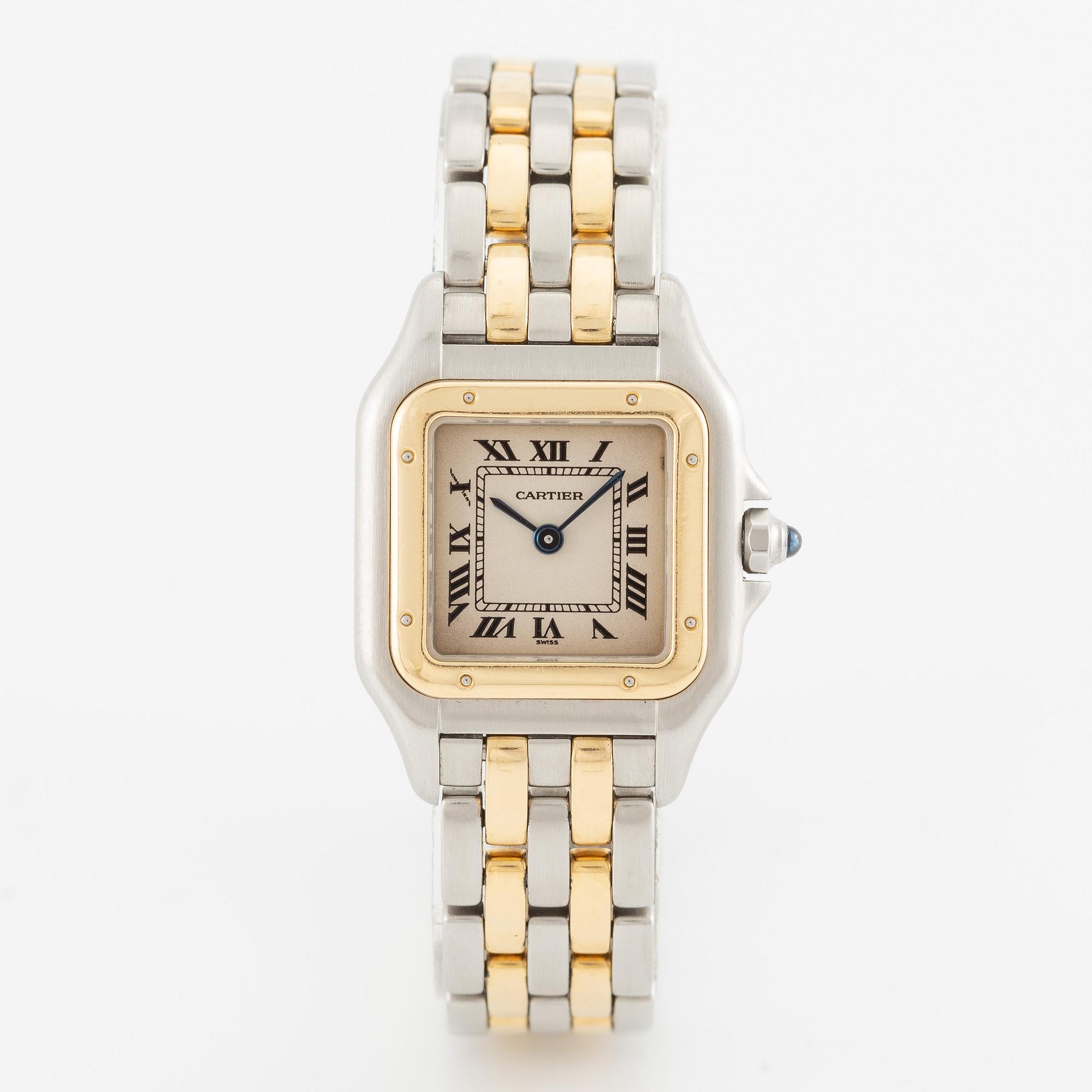 Cartier, Panthère, armbandsur, 21,5 x 21,5 (29,5) mm.