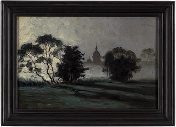 AXEL PETTER MALMGREN, oil on canvas laid down on paper-panel, signed A.M. and dated -86.