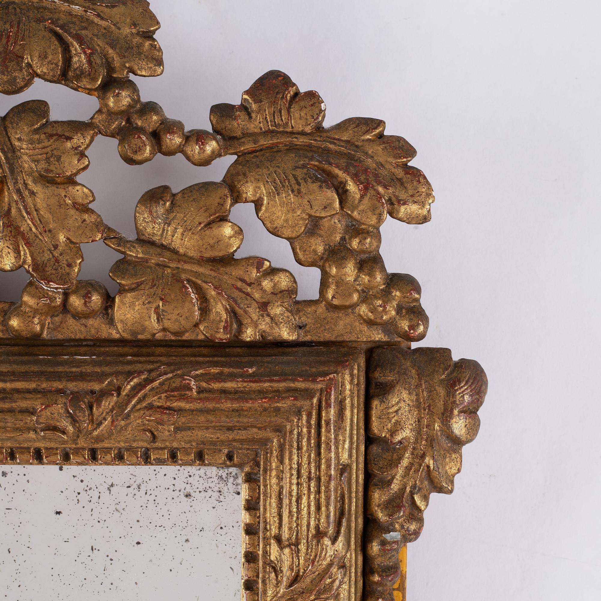 A pair of Danish mirrors, 18th Century.