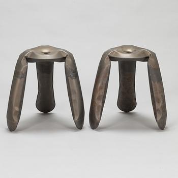 Oskar Zieta, a pair on 21st Century 'Plopp' stools for HAY Denmark.