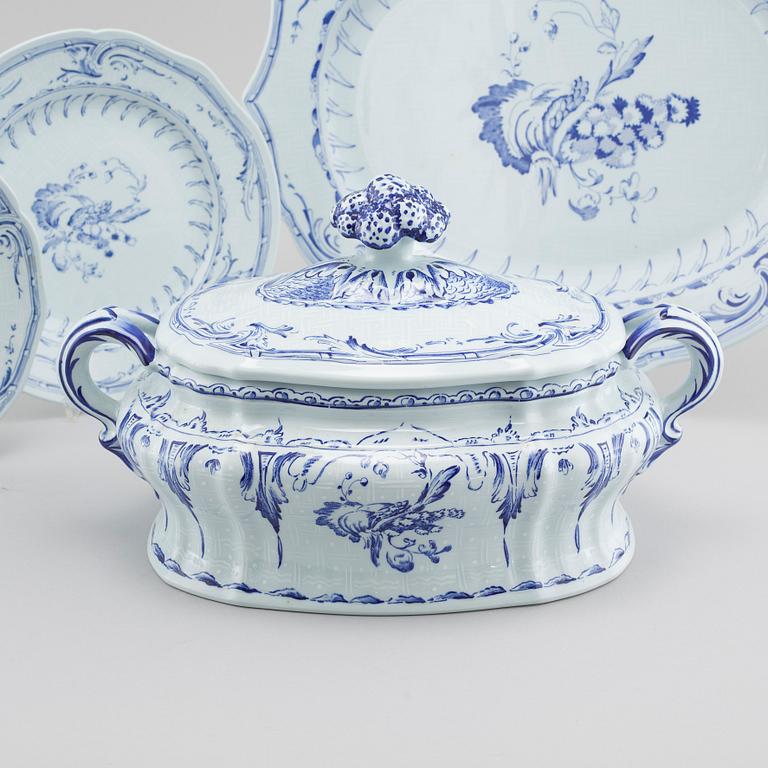 SERVISDELAR, 26 delar, "Rehnska mönstret", Rörstrand, numrerade, 1900-talets slut.
