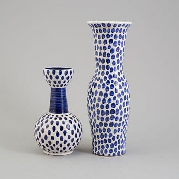 Two ceramic vases by Vicke Lindstrand for Upsala-Ekeby.