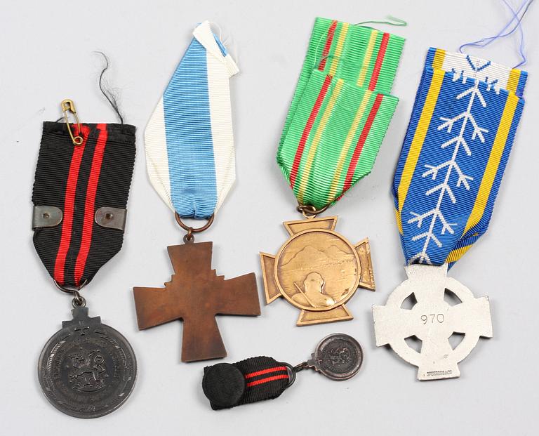 MEDALJER, 5 st, Finland mest 1930-40-tal.