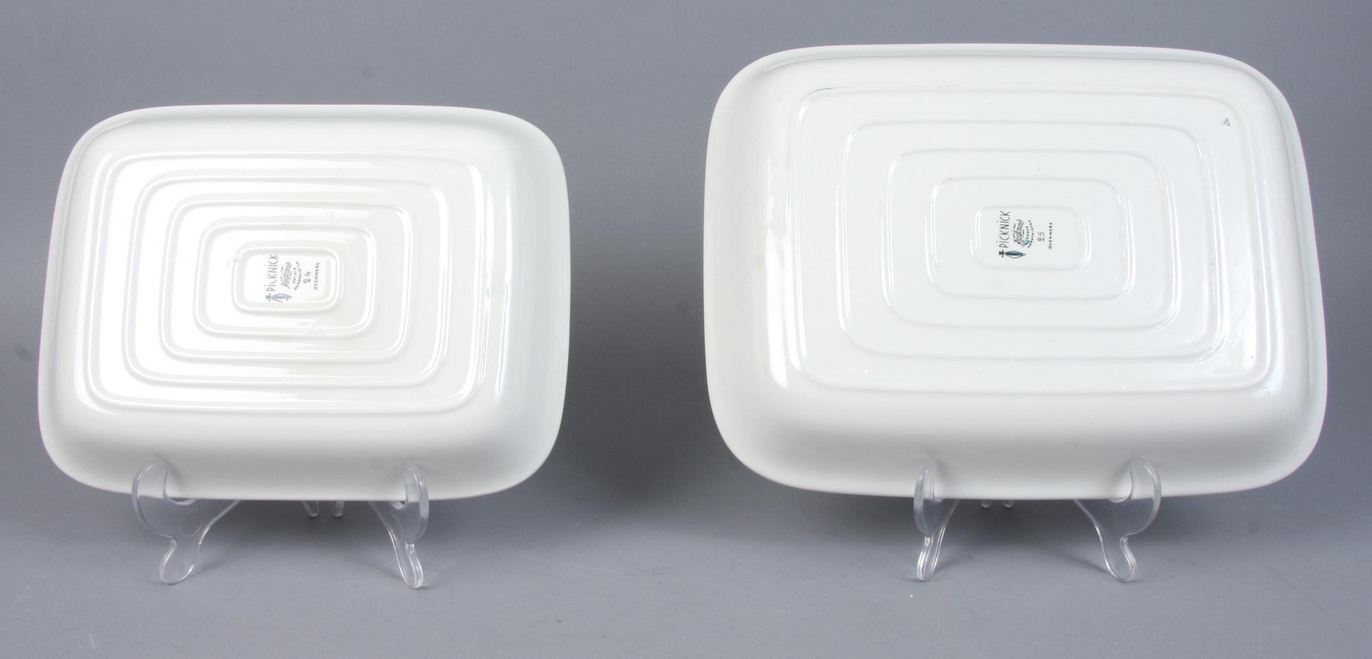 SERVISDELAR, 4 delar, flintgods, "Picknick", Marianne Westman, Rörstrand.